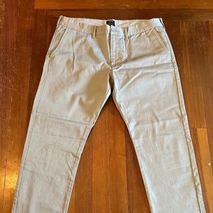 NWT J. Crew khakis chinos 34x30 Driggs. Light gray/stone